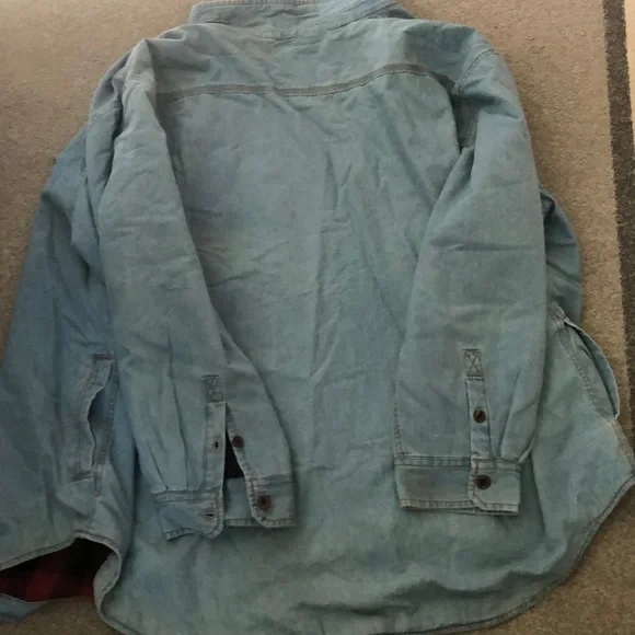 NORTHWEST Denim, buttons down fully Flannel Lined men’s Jacket size 4XL” - Picture 4 of 16